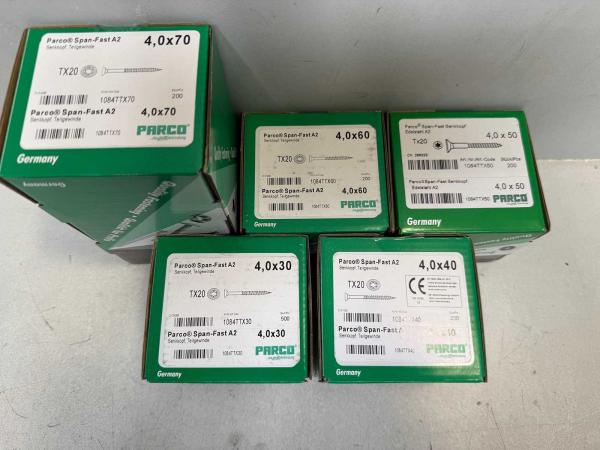 1300x Parco RVS schroeven A2