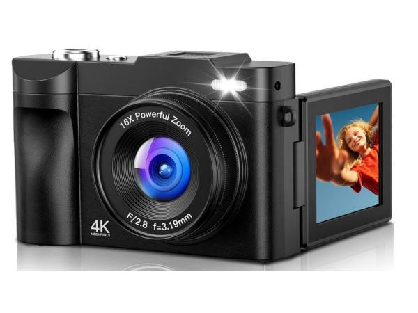 Digital camera 4K 48MP 16x zoom for photography vlogging