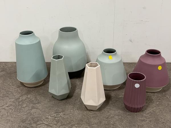 Point Virgule vase set, 7-piece