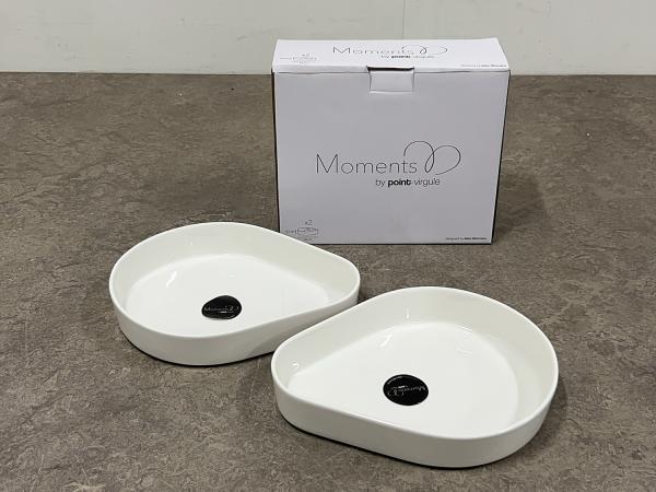 2x Point-Virgule porcelain bowls 20x25x4.5cm