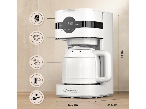 Barista filter coffee maker with thermal carafe