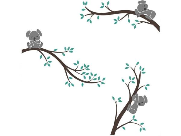 Bdecoll Koala tree wall tattoo