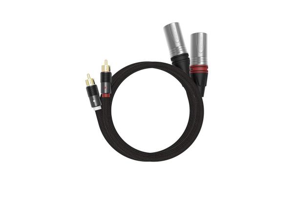 RCA cable XLR 3-pin audio white/red 1 m