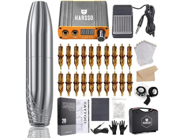 Tattoo Rotary Pen machine kit Silver