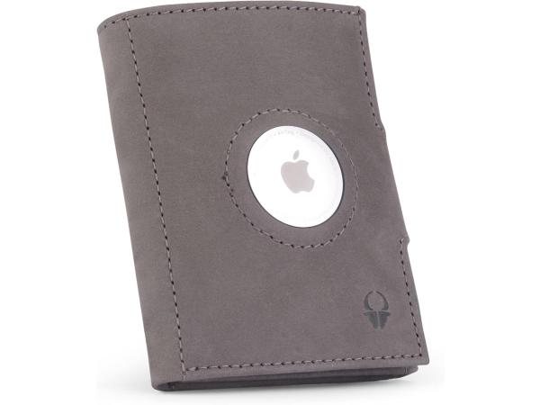Grey wallet case with Tag case