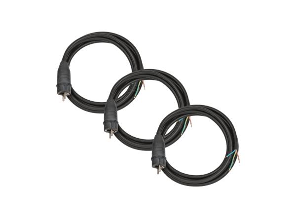 3x Brennenstuhl Aansluitkabel 3 m Zwart