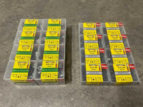 Rotadrill schroef set diverse 16-delig