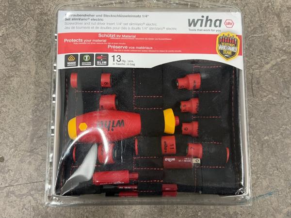 Wiha schroevendraaier-en doppenset 1/4" 14-delig