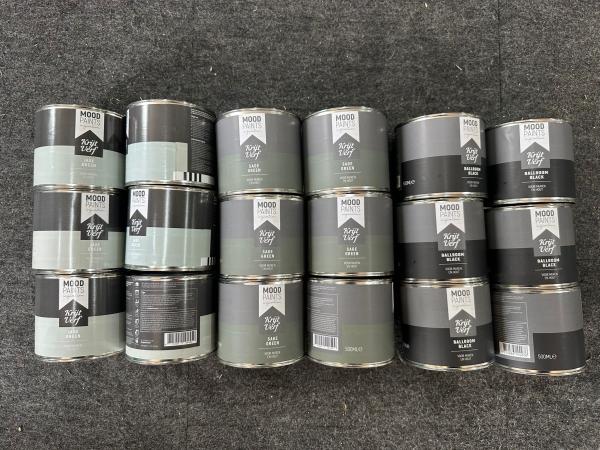 Assorted Moodpaints chalk paint for walls and wood