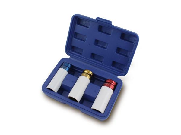 3-piece impact wrench socket set - 1/2" - 17mm / 19mm / 21mm