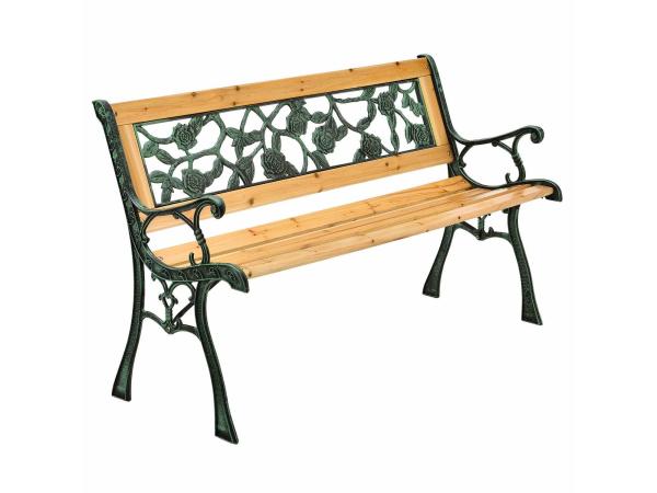 2-seater garden bench - Venezia rose motif
