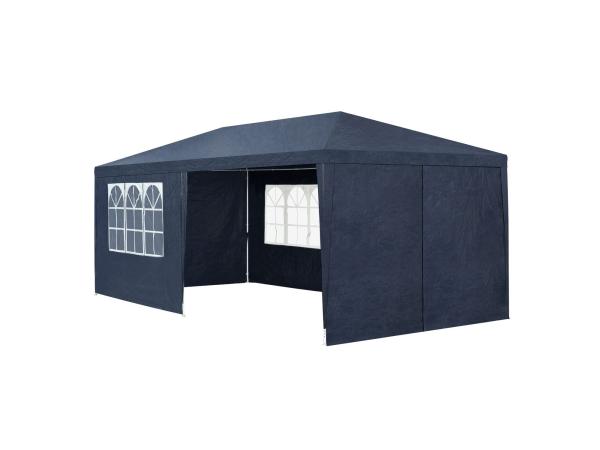 Party tent with side walls - 3x6 m - Blue