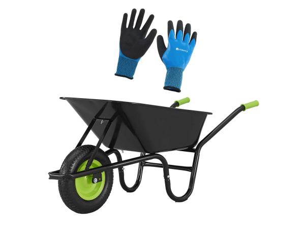Wheelbarrow 100 Liters - Pneumatic Tires - Black - Max. 210 kg
