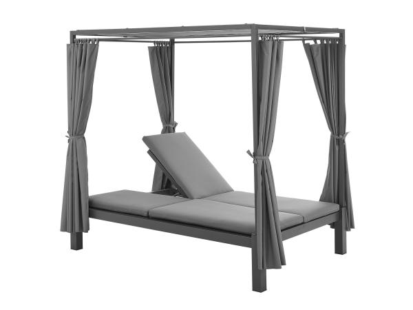 Double Sun Lounger / Lounge Bed Kreta - Grey