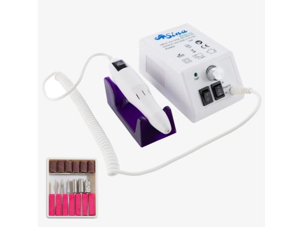 Nail Drill - White - Incl. Accessories