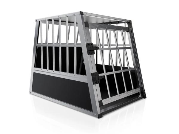 Aluminium dog transport crate L 66 x 91 x 71 cm