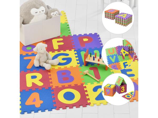 Children's puzzle mat - 36-piece - Consisting of letters & numbers