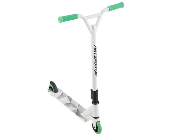 Futuristic Stunt Scooter in White Green