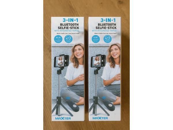 2x Bluetooth Selfie Stick met Geïntegreerd Tripod