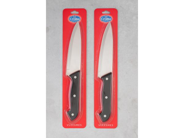 Set van 2 Croma Vleesmessen – RVS Slagerskwaliteit