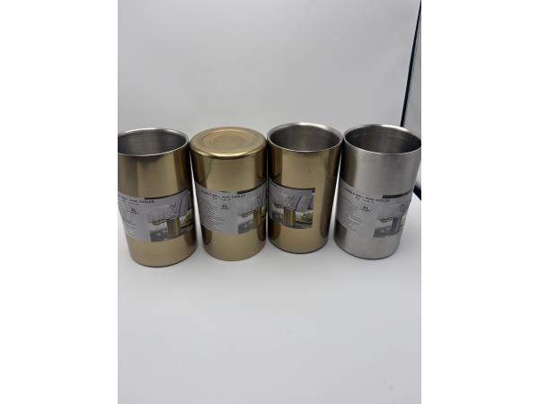 4x Nieuwe Dubbelwandige Wijnkoelers – 3x Goud & 1x Zilver