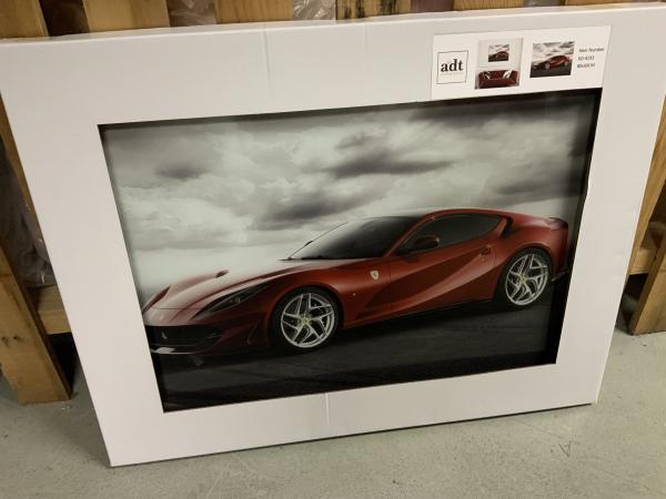 Glass painting Ferrari 60x80 cm