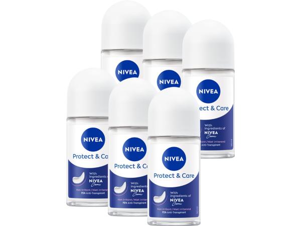 NIVEA Protect & Care Deo Roller 6 x 50 ml