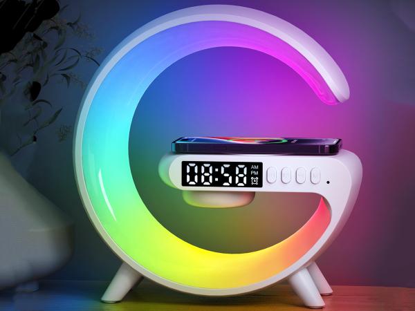 Multifunction alarm clock - with charger, audio and lighting