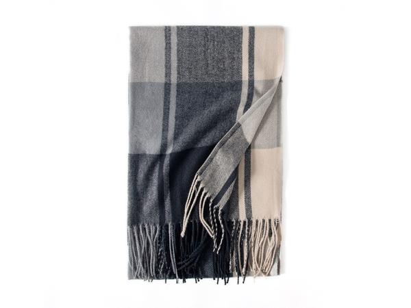 Checkered luxury scarf - grey tones