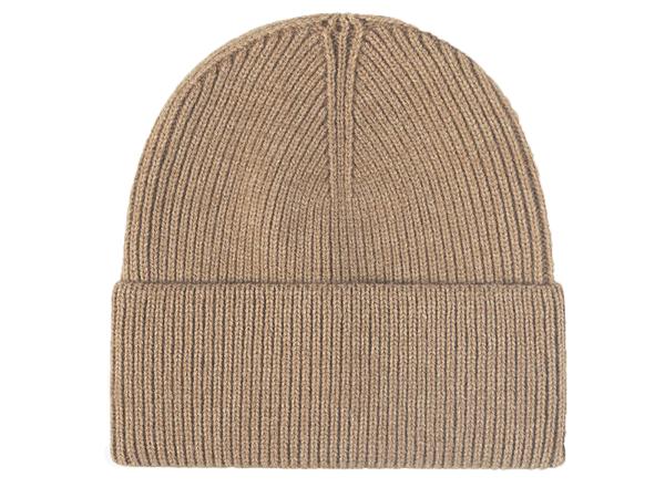 Beanie - brown - cable knit pattern