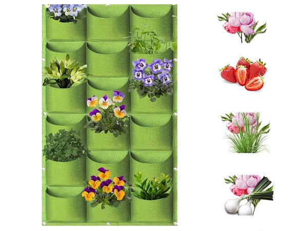 Vertical planting bag - 18 pockets - 2 pieces