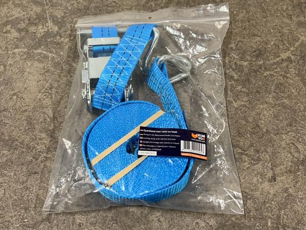 5x Konvox ratchet tie-down strap with hook 35mm x 6m