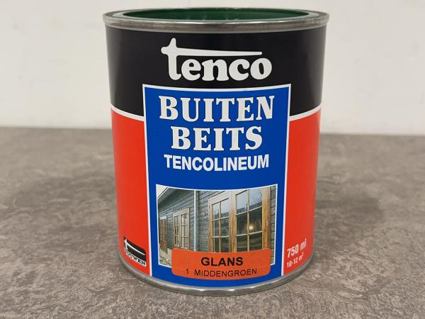 3x Tenco exterior stain gloss medium green 750ml