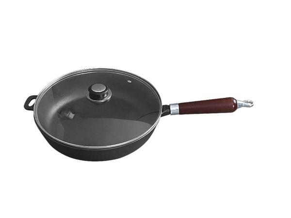 Gietijzeren Koekenpan 30 cm met Deksel – Inductie – Oven