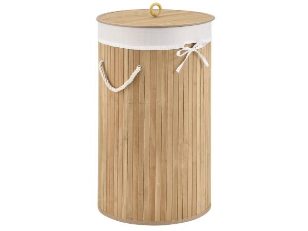 Bamboe Wasmand Curly - 55 Liter - Natuurkleur - Incl. Waszak