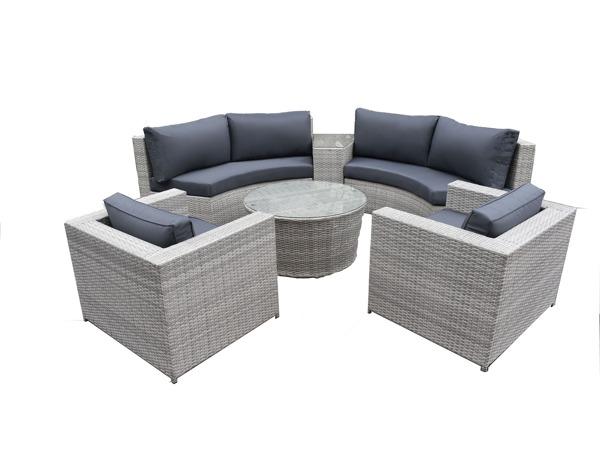 Diningset / Tuinset incl. kussens 6-delig