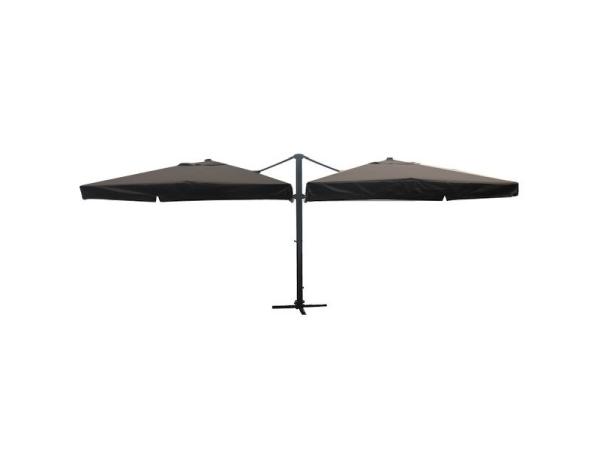 Dubbele hangende parasol zwart 2 * 300x400cm