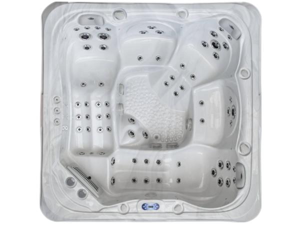 Spa 230x230 Wit bad / antraciete zijkant - Incl. Bluetooth