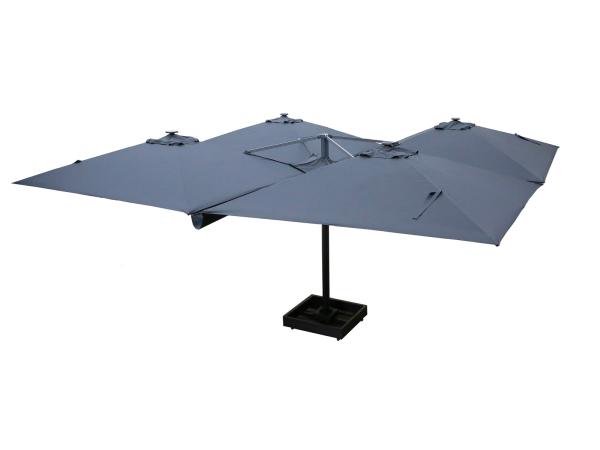 Vierdubbele hangende parasol Donkergrijs (4 * 300x300cm)