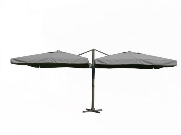 Dubbele hangende parasol Donkergrijs (2 * 300x400cm)