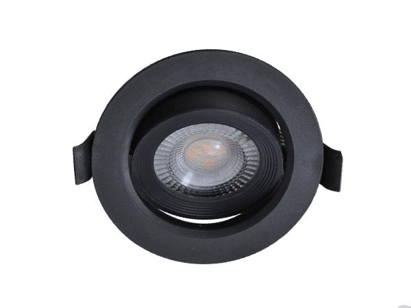 50x 4.9W SMD LED Inbouwspot 3000K zwart met lens