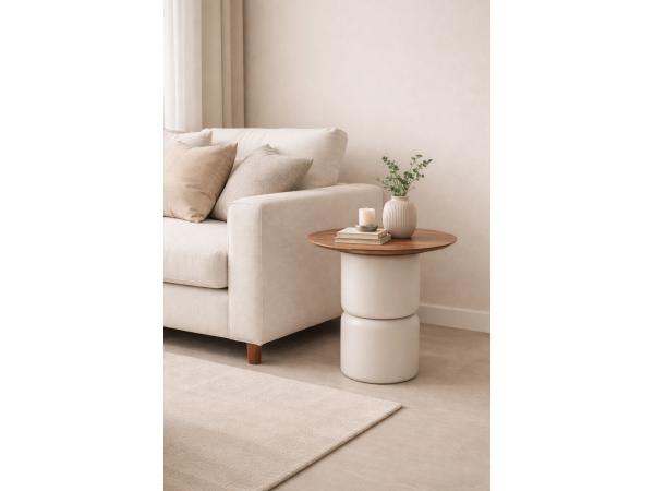 Salontafels/Bijzettafels Walnoot - Notenhout - Creme