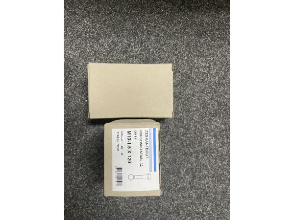 2x Zeskantbout RVS A2 DIN931 M10x120 25 Stuks