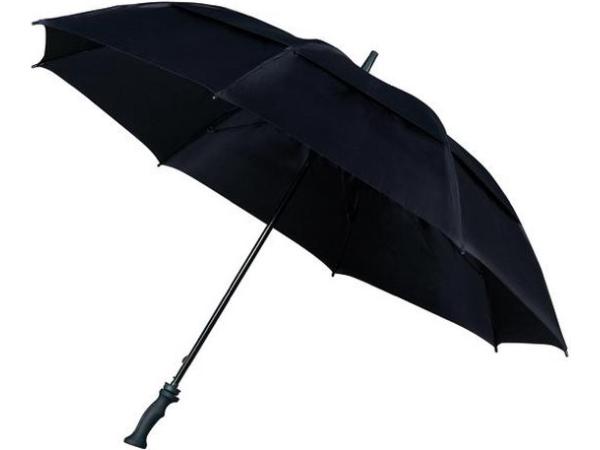 Falcone storm/golfparaplu XL 130 cm zwart GP-75-8120