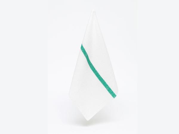 50x Keuken/Vaatdoek -  White/Green