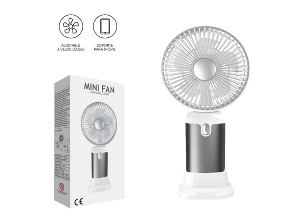 Miniventilator met telefoonhouder SMF-8065