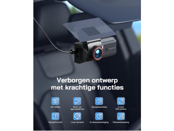 WOLFANG WD05 4K voor en achter Dash Cam