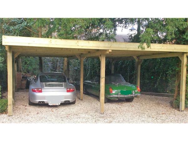 Dubbele Carport 750x600x270 cm, Vrijstaand