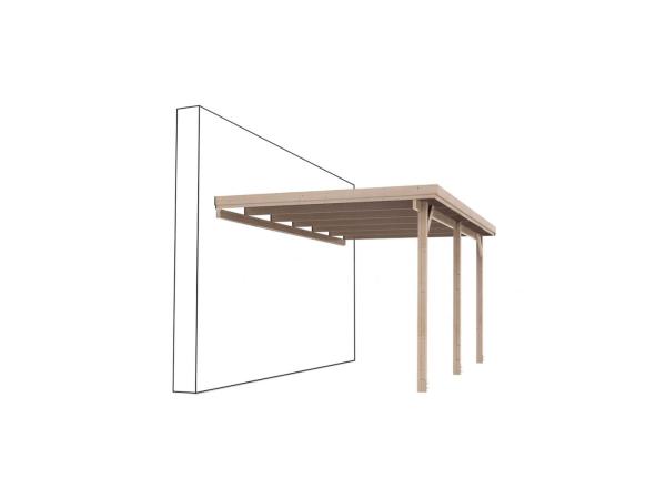 Carport 500 x 300 x 270 cm, Wand