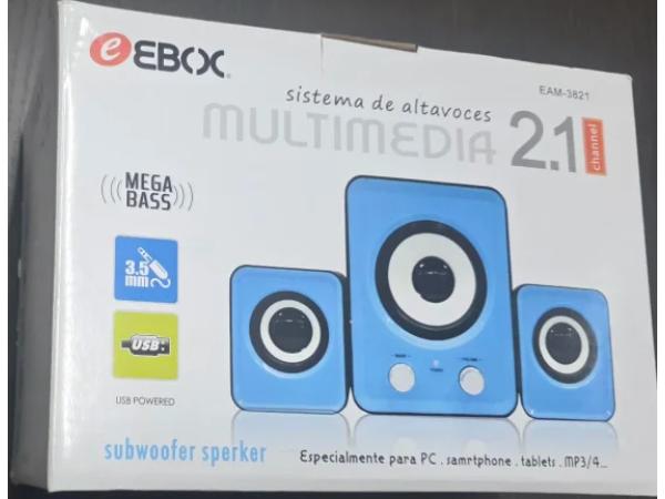 EBOX Multimedia luidsprekers 2.1 Blauw